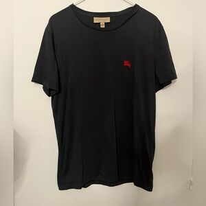 Burberry Black T-Shirt with Red Logo